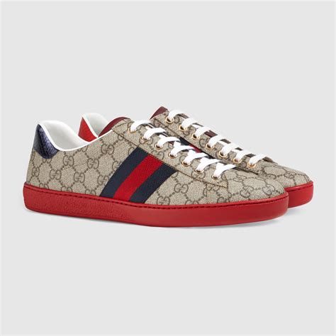 gucci gg supreme sneaker high|gucci ace studded sneakers.